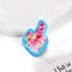 Синий Заколки для волос в форме когтей из ацетата целлюлозы, аксессуары для волос для женщин и девочек, большой палец, синие, 85x60x50 мм