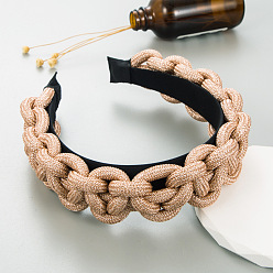 Light coffee Fashionable Handmade Woven Hairband - Versatile Headpiece for Women