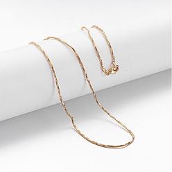 Золотой Латунь цепи ожерелья, , с омаром застежками, золотые, 23.9 дюйм
