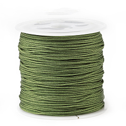 Dark Olive Green Nylon Thread, Dark Olive Green, 0.8mm, about 45m/roll