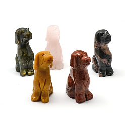 Mixed Stone Mixed Stone Puppy Home Display Decorations, 3D Labrador Retriever Dog, 48~51x19~22x29~33mm
