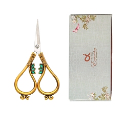 Золотой Ножницы из нержавеющей стали, ручка из сплава, ножницы для вышивания, швейные ножницы, золотые, 95x55 мм