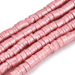 Орхидея Бусины из полимерной глины , для поделок ювелирных изделий, Диск / плоские круглые, сиреневые, 4x1 мм, отверстие : 1 мм