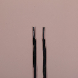 Black Polyester Shoelaces, with Plastic Cord End, for Shoe Accessories, Black, 600x4mm
