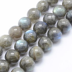 Labradorite Natural Labradorite Beads Strands, Round, 13mm, Hole: 1mm, about 31pcs/strand, 15.7 inch(40cm)