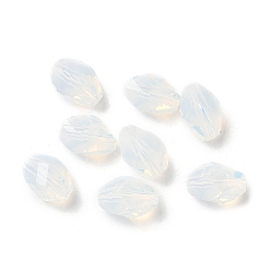 Белый Стекло k9 стекло, имитация Австрийские кристаллические шарики, граненые, самородок, белые, 11x8x8 мм, отверстие : 1 мм