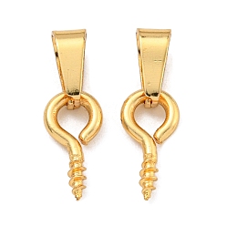 Настоящее золото 18K 304 скоба из нержавеющей стали, с 201 защелкой из нержавеющей стали на поручнях, за половину пробурено бисера, реальный 18 k позолоченный, 15 мм, отверстие : 5.5x2.5 мм, штифты : 5x1 мм