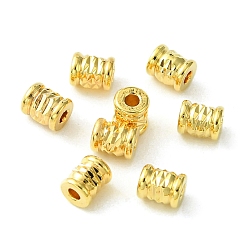 Real 18K Gold Plated Brass Beads, Column, Real 18K Gold Plated, 3.5x4mm, Hole: 1.2mm