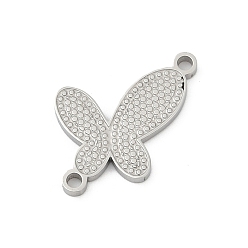 Нержавеющая Сталь Цвет 304 подвески из нержавеющей стали, бабочка, цвет нержавеющей стали, 20.5x17x1.5 мм, отверстие : 1.6 мм