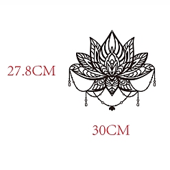 Electrophoresis Black Iron Wall Art Decorations, for Front Porch, Living Room, Kitchen, Flower, Electrophoresis Black, 278x300x1mm