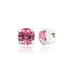 70010 Rose Preciosa® maxima crystal в пришивной чашке, чешский хрусталь, с настройками латуни, 719 35 021 шатон (круглый), серебряные, 70010 роза, ss 12 (3~3.2 мм)