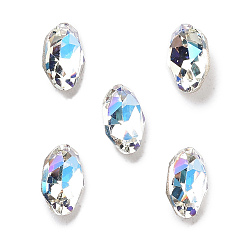Лунный Свет K 9 кабошоны из стеклянного страза, задние и задние, овальные, лунный свет, 6x4x3 мм