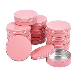 Pink Aluminum Box, with Spiricle, Column, Pink, 8.65x2.85cm, Inner Size: 7.95cm, 12pcs/set