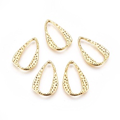 Antique Golden Alloy Linking Rings, Lead Free and Cadmium Free and Nickel Free, Teardrop, Antique Golden, 27x17x1.5mm