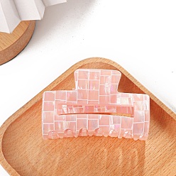 Легкий Лосось Заколки для волос из пвх, прямоугольные, светлый померанцевый, 82x43x42 мм