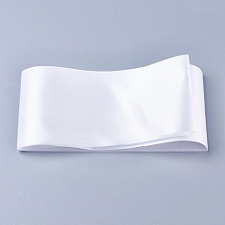 White Cloth Blank Satin Sash, White, 160x9.5cm