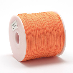 Темно-Оранжевый Полиэфирные шнуры, темно-оранжевый, 0.8 мм, около 131.23~142.16 ярдов (120~130 м) / рулон