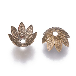 Античная Бронза Железный шарик крышки, без никеля , античная бронза, 10x4 мм