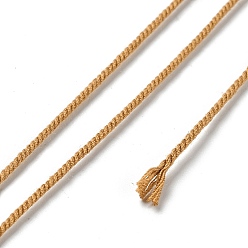 Goldenrod Polyester Twisted Cord, Round, for DIY Jewelry Making, Goldenrod, 1.2mm, about 38.28 Yards(35m)/Roll