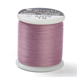 Old Rose MIYUKI Beading Nylon Thread B, 330 DTEX/0.203mm/0.008", for Seed Beads, #18, Old Rose, 0.16mm, 55 yards(50 meters)/roll
