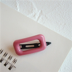 Rectangle Cute Plastic Snap Hair Clips, Hair Accessories for Women Girls, Rectangle, 50mm