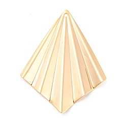 Real 18K Gold Plated Rack Plating Brass Big Pendants, Kite Charm, Real 18K Gold Plated, 50x39x2mm, Hole: 1.6mm