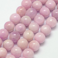 Kunzite Kunzite naturelles brins de perles, perles de spodumène, ronde, 10mm, Trou: 1mm, Environ 38 pcs/chapelet, 15.7 pouce