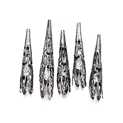 Gunmetal Iron Bead Cone, Gunmetal, 41~42x7.5~8.5mm, Hole: 1.2mm