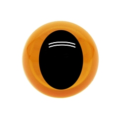 Orange Craft Plastic Doll Eyes, Stuffed Toy Eyes, Safety Eyes, Half Round, Orange, 10mm