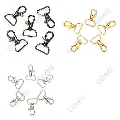 (52) Непрозрачная лаванда 30шт. 3 цвета, поворотные D-образные кольца из цинкового сплава, застежки-карабины, поворотный карабин-лобстер, разноцветные, 38x24 мм, отверстие : 8x20 мм, 10 шт / цвет