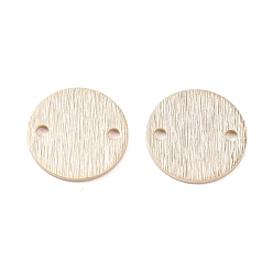 Настоящее золото 24K Соединители латунные звенья, долговечный, плоско-круглые, реальный 24 k позолоченный, 12x0.7 мм, отверстие : 1.5 мм
