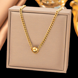 Золотой 304 Круглая подвеска из нержавеющей стали, цепочка якорного плетения для женщин, золотые, 15.75 дюйм (40 см)