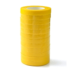 Yellow Masking Tape, Adhesive Tape Textured Paper, for Painting, Packaging and Windows Protection, Yellow, 1.2cm, 30 yards/roll, 10 rolls/set