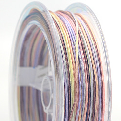 Thistle Gradient Color Nylon Thread, Chinese Knotting Cord, Segment Dyed, for Bracelet Necklace Making, Thistle, 0.8mm, about 27.34 Yards(25m)/Roll