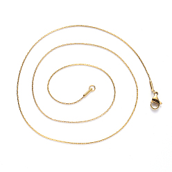 Golden Vacuum Plating 304 Stainless Steel Coreana Chain Necklace, with Lobster Claw Clasp, Golden, 19.68 inch(50cm)x1.6mm