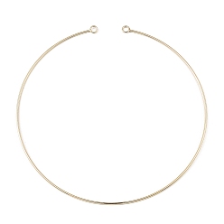 Золотой Латунные ссылку ожерелье задатки, минимализм жесткое колье, кольцо, золотые, 5-1/4 дюйм (13.5 см), отверстие : 4 мм