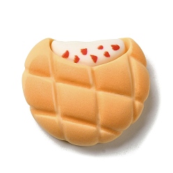 Разноцветный Кабошоны из непрозрачной смолы, имитация еды, декодирование, питание, красочный, 21x23.5x8 мм