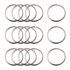 Stainless Steel Color 201 Stainless Steel Linking Rings, Ring, Stainless Steel Color, 25x1~1.2mm, Inner Diameter: 22mm