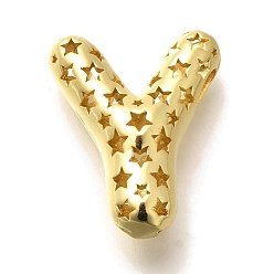 Letter Y Полые медные подвески, стойки покрытие, долговечный, без кадмия и без свинца, письмо амулеты, Письмо Y, 23x18.5x9 мм, отверстие : 4.7x3 мм