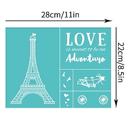 Слово Самоклеящийся трафарет для шелкографии, для росписи по дереву, ткань футболки украшения diy, бирюзовые, слово, 28x22 см