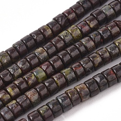 Dragon Blood Natural Dragon Blood Beads Strands, Flat Round/Disc, 4x2mm, Hole: 0.7mm, about 154pcs/strand, 15.43 inch(39.2cm)