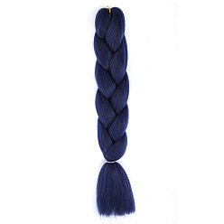 Marine Blue Long Single Color Jumbo Braid Hair Extensions for African Style - High Temperature Synthetic Fiber
