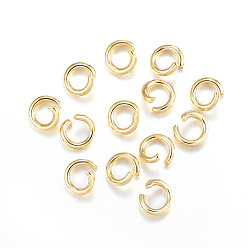 Real 24K Gold Plated 304 Stainless Steel Jump Rings, Open Jump Rings, Real 24k Gold Plated, 18 Gauge, 5x1mm