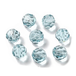 Светло-Голубой Стекло k9 стекло, имитация Австрийские кристаллические шарики, граненые, круглые, Небесно-голубой, 8 мм, отверстие : 1 мм