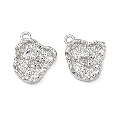 Платина Рамадан и Ид Мубарак, латунные микропаве подвески с прозрачными кубическими циркониями, амулеты нерегулярности, платина, 13.5x11.5x3.5 мм, отверстие : 1.2 мм