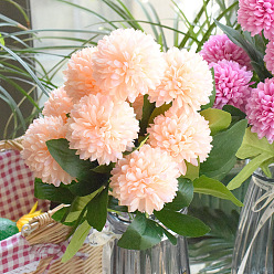 PeachPuff Handmade Cloth Artificial Dandelion Flower, Preserved Taraxacum Flower, For DIY Wedding Bouquet, Party Home Decoration, PeachPuff, 490mm, 10pcs/set