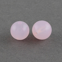 Plum Imitation Jelly Acrylic Beads, Round, Plum, 8mm, Hole: 1.5mm, about 1700pcs/500g