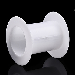 White Plastic Empty Spools, Thread Bobbins, White, 5.8x5.5cm
