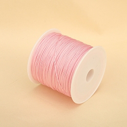 Pearl Pink 50M Nylon Thread, Chinese Knot Cord, for Jewelry Making, Pearl Pink, 0.8mm, about 54.68 Yards(50m)/Roll