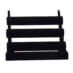 Black Combined Jewellery T Bar Bracelet Display Stand, about 19cm wide, 32.5 long, 27.5cm high